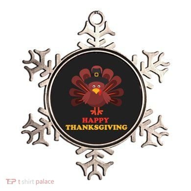 Happy Thanksgiving Turkey Holiday Festive Ornament