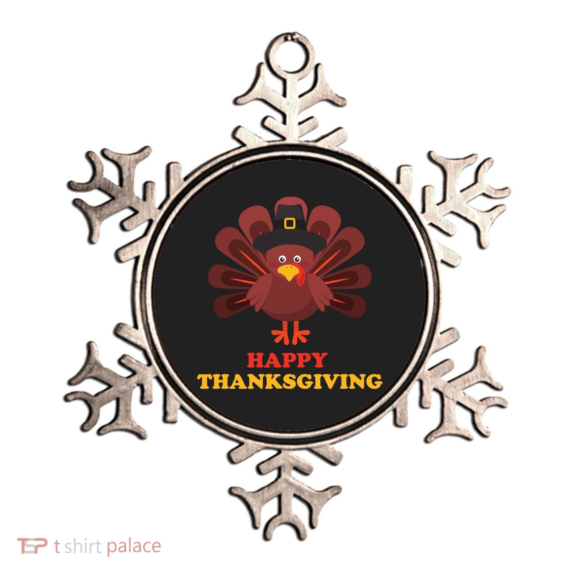 Happy Thanksgiving Turkey Holiday Festive Ornament