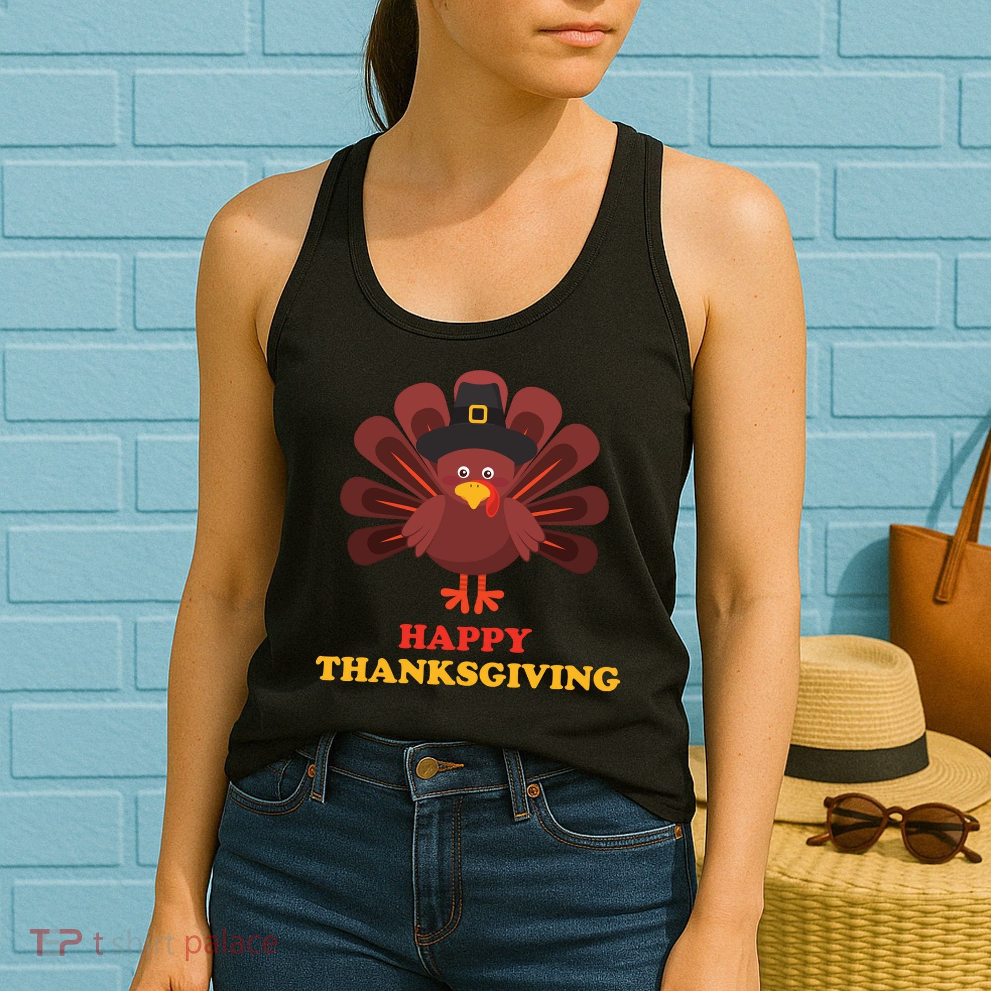 Happy Thanksgiving Turkey Holiday Festive Women's Tank Top