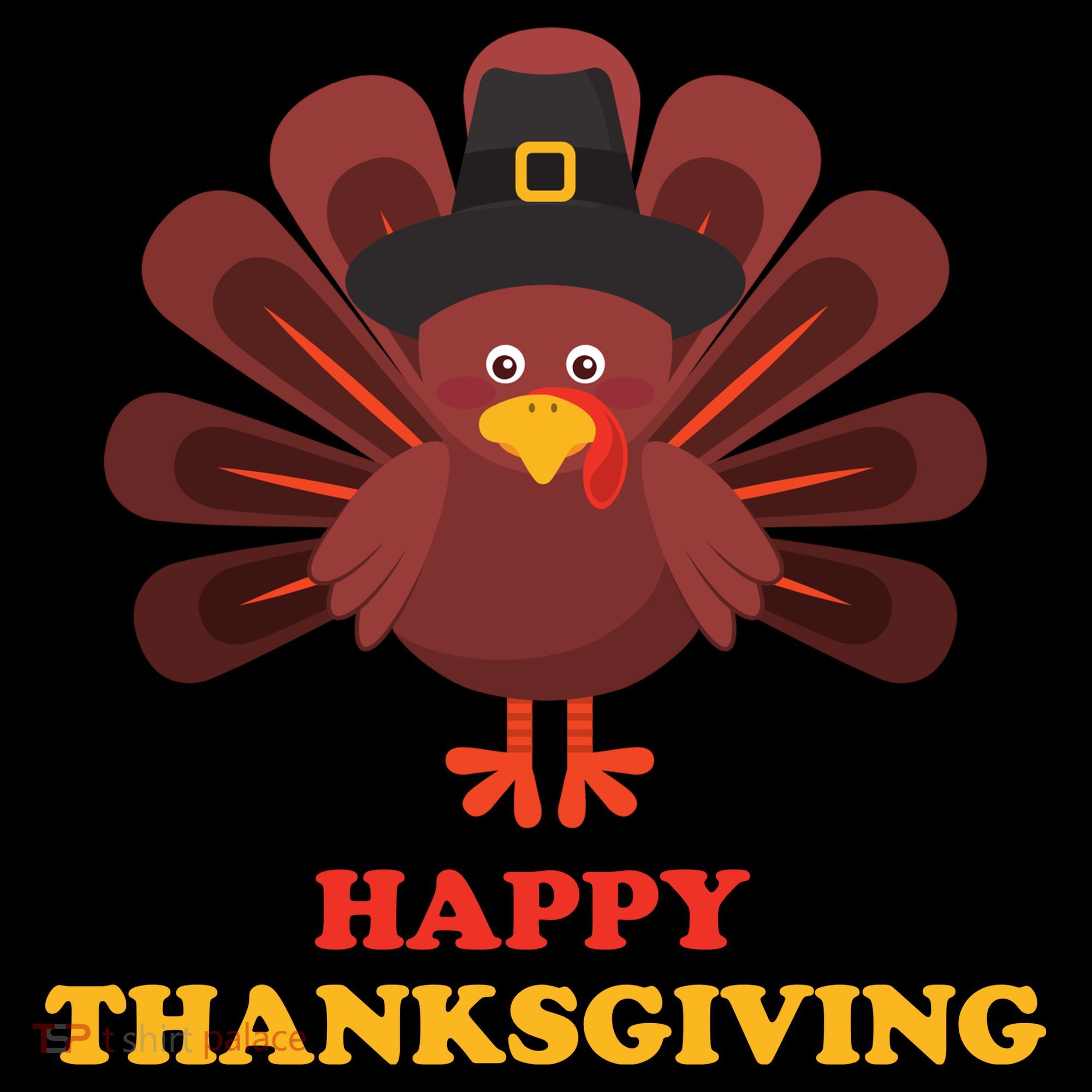 Happy Thanksgiving Turkey Holiday Festive Toddler Hoodie