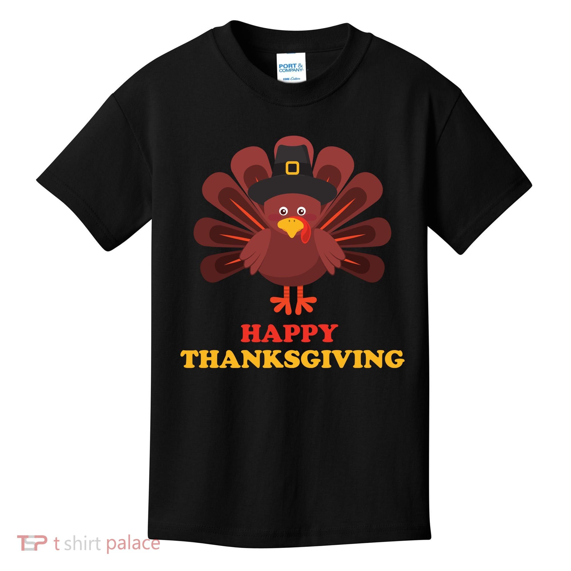 Happy Thanksgiving Turkey Holiday Festive Kids T-Shirt