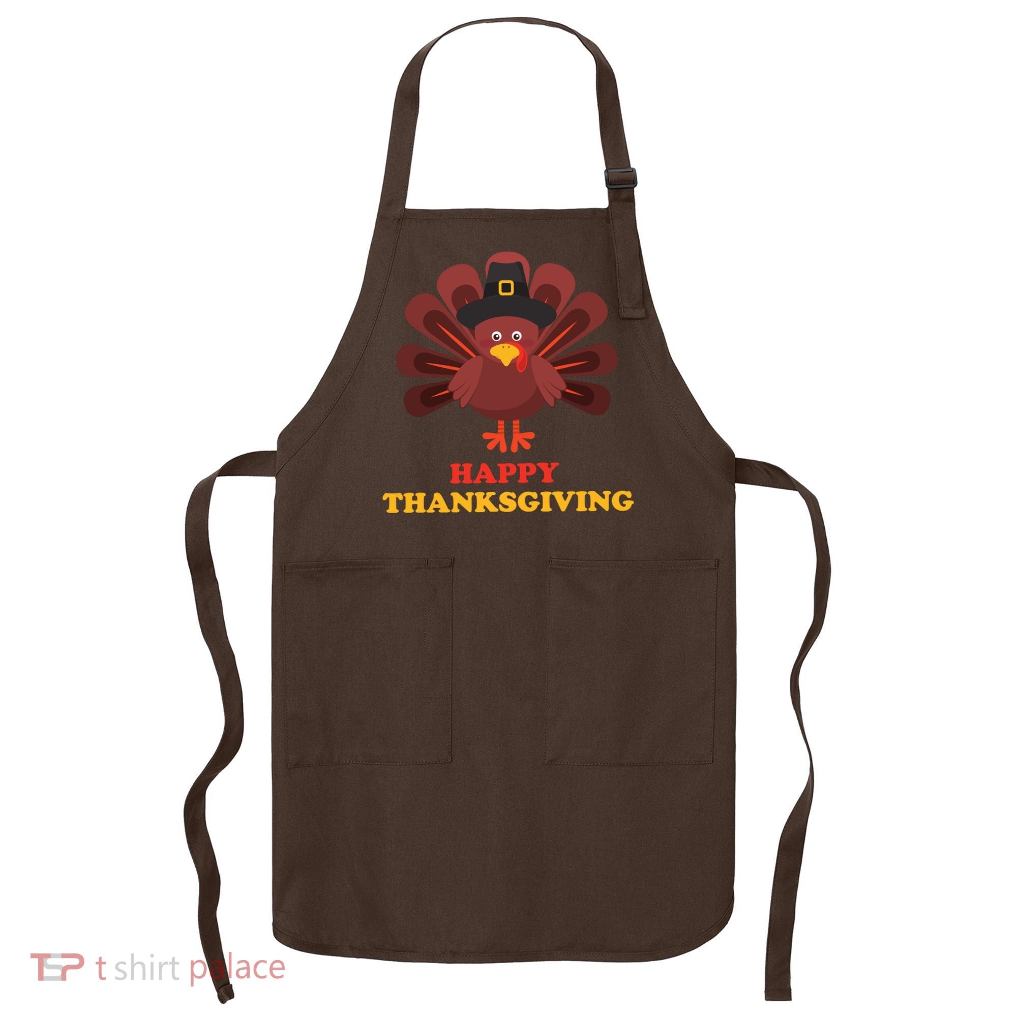 Happy Thanksgiving Turkey Holiday Festive Apron