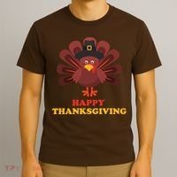 Happy Thanksgiving Turkey Holiday Festive T-Shirt thumb 3