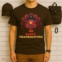 Happy Thanksgiving Turkey Holiday Festive T-Shirt thumb 6
