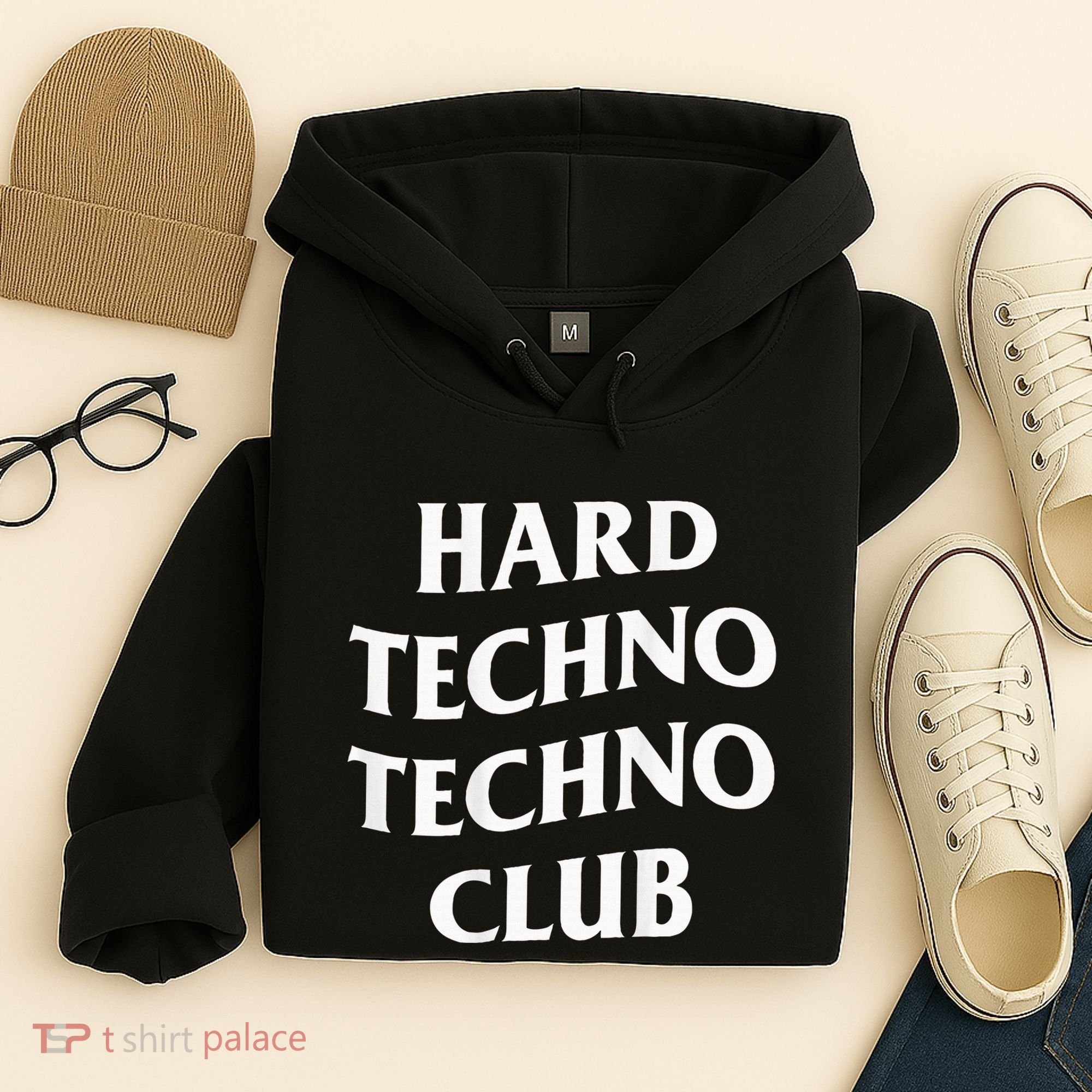 Hard Techno Techno Club X Raver Rave Party Outfit Backprint Hoodie