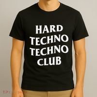 Hard Techno Techno Club X Raver Rave Party Outfit Backprint T-Shirt thumb 3