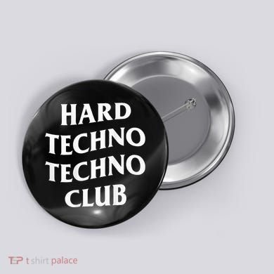 Hard Techno Techno Club X Raver Rave Party Outfit Backprint Button