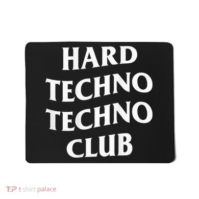 Hard Techno Techno Club X Raver Rave Party Outfit Backprint Mousepad
