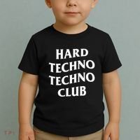 Hard Techno Techno Club X Raver Rave Party Outfit Backprint Toddler T-Shirt thumb 2