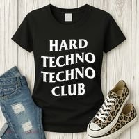 Hard Techno Techno Club X Raver Rave Party Outfit Backprint Women's T-Shirt thumb 3