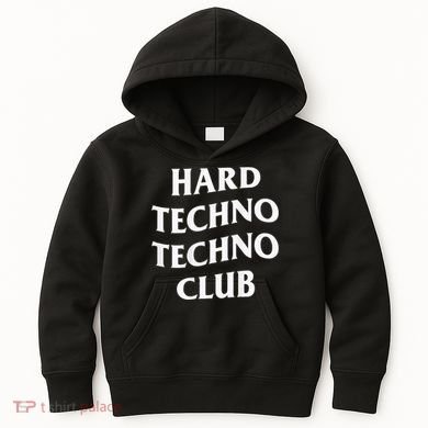 Hard Techno Techno Club X Raver Rave Party Outfit Backprint Kids Hoodie