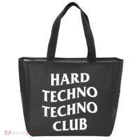 Hard Techno Techno Club X Raver Rave Party Outfit Backprint Tote Bag thumb 0