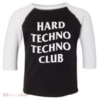 Hard Techno Techno Club X Raver Rave Party Outfit Backprint Toddler Fine Jersey T-Shirt thumb 0