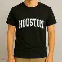 Houston Texas Tx Varsity Style White Font T-Shirt thumb 3