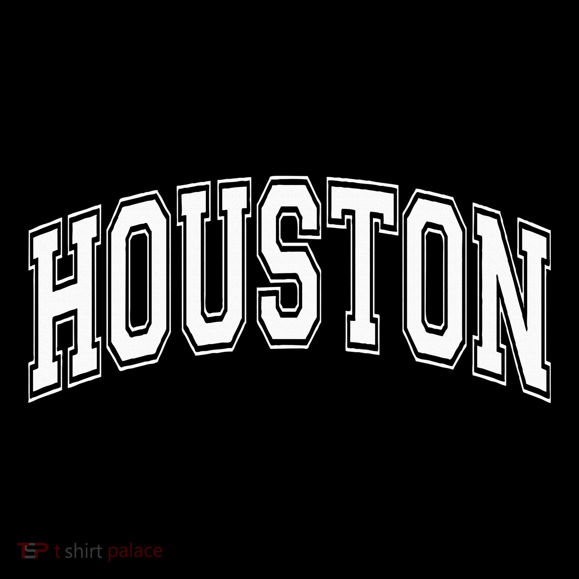 Houston Texas Tx Varsity Style White Font Bucket Hat