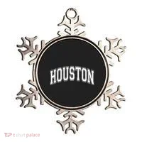 Houston Texas Tx Varsity Style White Font Ornament thumb 0