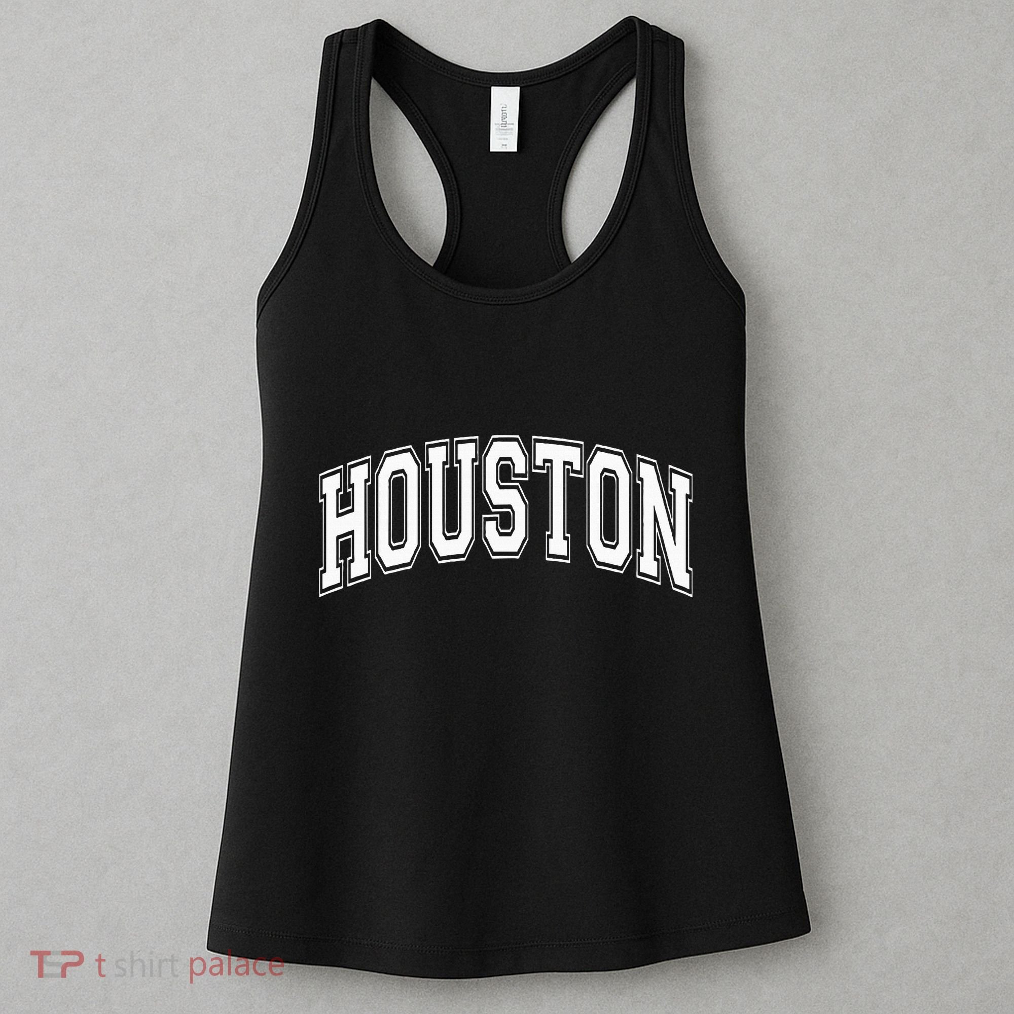 Houston Texas Tx Varsity Style White Font Women's Tank Top