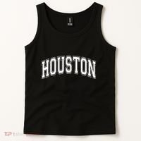 Houston Texas Tx Varsity Style White Font Tank Top thumb 2
