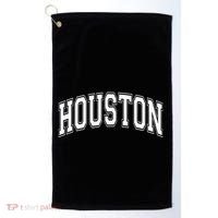 Houston Texas Tx Varsity Style White Font Golf Towel thumb 0