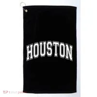 Houston Texas Tx Varsity Style White Font Golf Towel thumb 0