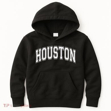 Houston Texas Tx Varsity Style White Font Kids Hoodie