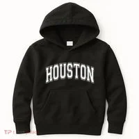 Houston Texas Tx Varsity Style White Font Kids Hoodie thumb 0