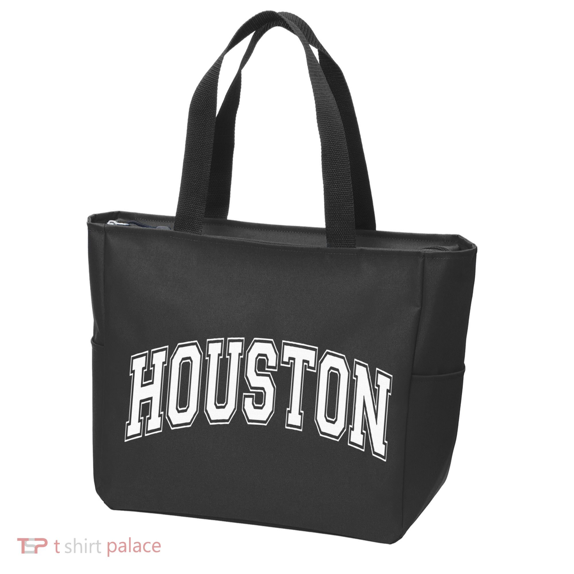 Houston Texas Tx Varsity Style White Font Tote Bag