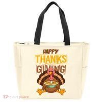 Happy Thanksgiving Turkey Pie Holiday Tote Bag thumb 0