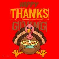 Happy Thanksgiving Turkey Pie Holiday Santa Hat thumb 1