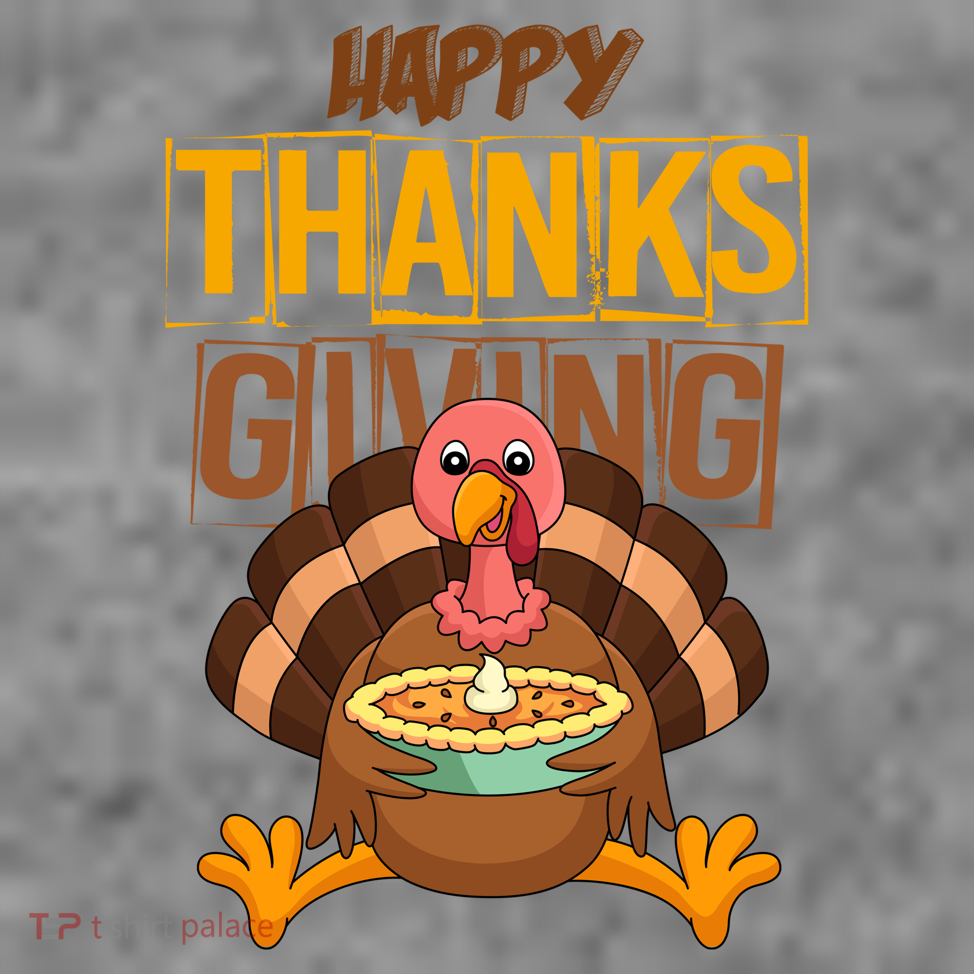Happy Thanksgiving Turkey Pie Holiday Toddler Hoodie