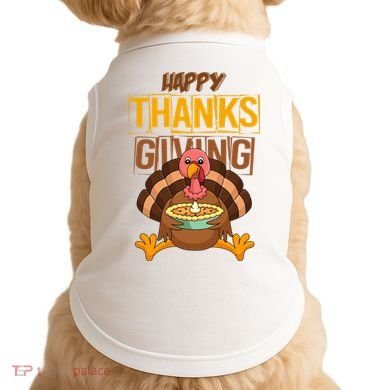 Happy Thanksgiving Turkey Pie Holiday Doggie Tank
