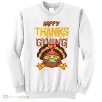 Happy Thanksgiving Turkey Pie Holiday Sweatshirt thumb 0