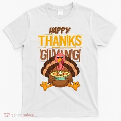 Happy Thanksgiving Turkey Pie Holiday T-Shirt