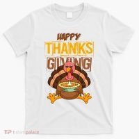 Happy Thanksgiving Turkey Pie Holiday T-Shirt thumb 0