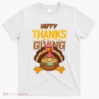 Happy Thanksgiving Turkey Pie Holiday T-Shirt thumb 0