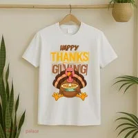 Happy Thanksgiving Turkey Pie Holiday T-Shirt thumb 2