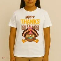 Happy Thanksgiving Turkey Pie Holiday T-Shirt thumb 4