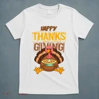 Happy Thanksgiving Turkey Pie Holiday T-Shirt thumb 5