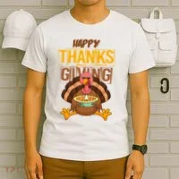 Happy Thanksgiving Turkey Pie Holiday T-Shirt thumb 6
