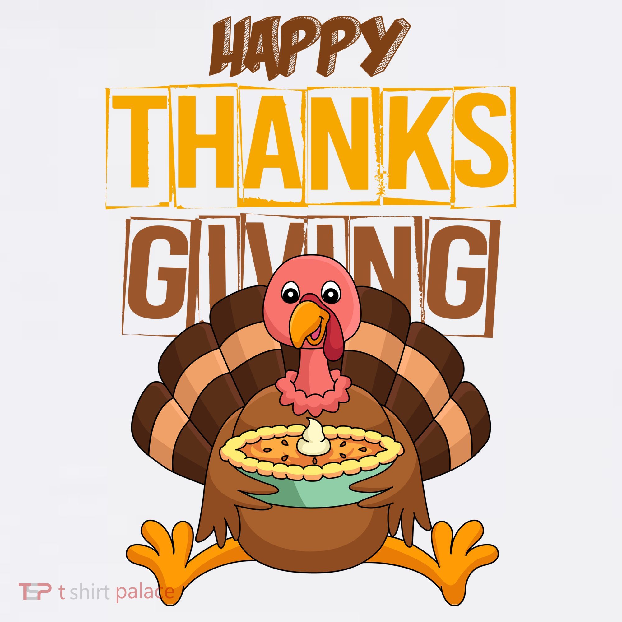 Happy Thanksgiving Turkey Pie Holiday Bucket Hat