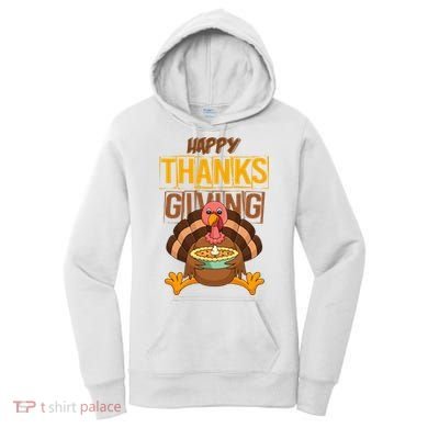 Happy Thanksgiving Turkey Pie Holiday Women's Hoodie