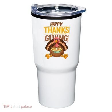 Happy Thanksgiving Turkey Pie Holiday Tumbler