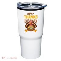 Happy Thanksgiving Turkey Pie Holiday Tumbler thumb 0