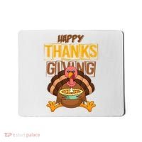 Happy Thanksgiving Turkey Pie Holiday Mousepad thumb 0