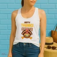 Happy Thanksgiving Turkey Pie Holiday Women's Tank Top thumb 2