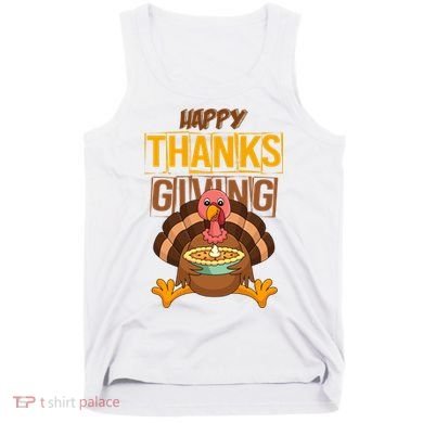 Happy Thanksgiving Turkey Pie Holiday Tank Top