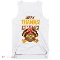 Happy Thanksgiving Turkey Pie Holiday Tank Top thumb 0