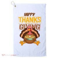 Happy Thanksgiving Turkey Pie Holiday Golf Towel thumb 0
