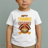 Happy Thanksgiving Turkey Pie Holiday Toddler T-Shirt thumb 2