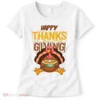 Happy Thanksgiving Turkey Pie Holiday Women's T-Shirt thumb 0